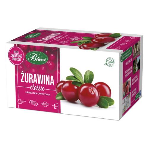 Zdjęcie produktu - BiFix Classic Herbatka owocowa Żurawina, 20 x 2,5 g