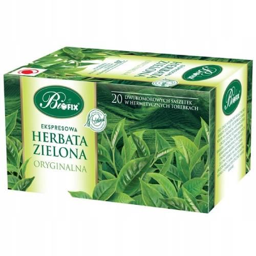 Zdjęcie produktu - BiFix Ekspresowa herbata zielona oryginalna, 20x2g