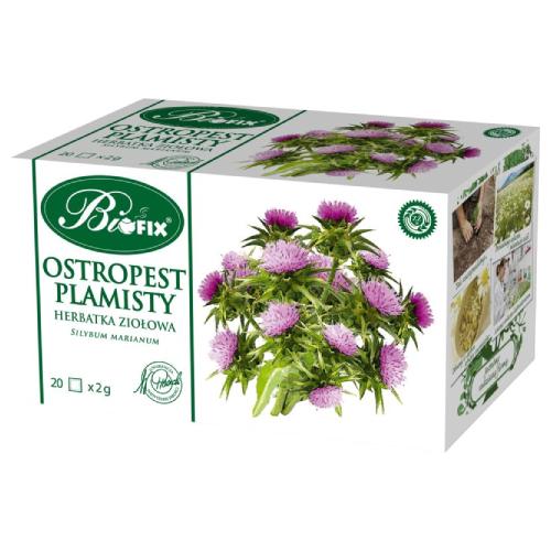 Zdjęcie produktu - BiFix Herbata ziołowa ekspresowa Ostropest plamisty, 20x2g
