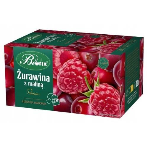 Zdjęcie produktu - BiFix Herbata owocowa Żurawina z maliną, 20x2g