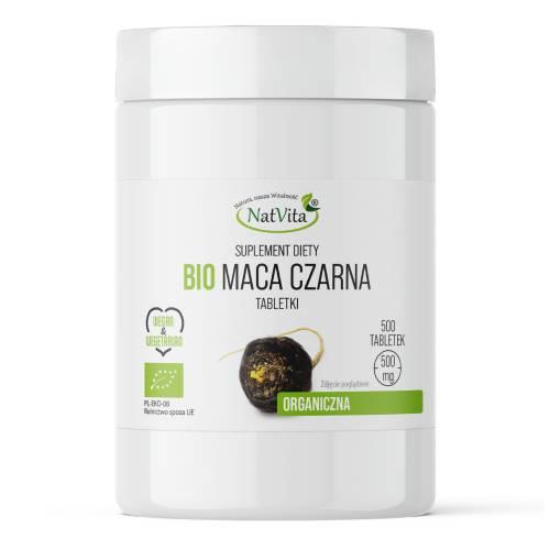 Zdjęcie produktu - NatVita Bio Maca Czarna 500 mg, 500 tabl.