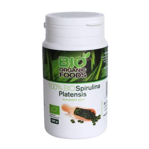 Zdjęcie produktu - BIO ORGANIC FOODS 100% BIO Spirulina Platensis, 300 g (1200 tabletek)