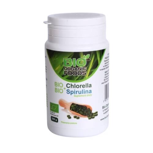 Zdjęcie produktu - BIO Organic Foods Chlorella + Spirulina, 560 tabl.