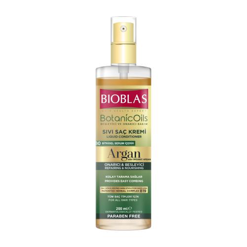 Zdjęcie produktu - BIOBLAS Botanic Oils Arganowa odżywka regenerująca w płynie do pielęgnacji włos&oacute;w, 200ml