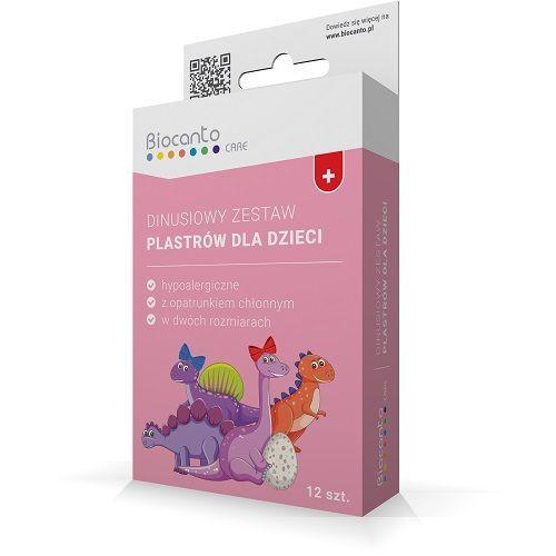 Zdjęcie produktu - BIOCANTO Dinusiowy Zestaw r&oacute;żowych plastr&oacute;w, 12 szt.