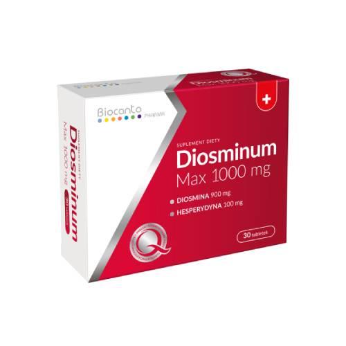 Zdjęcie produktu - BIOCANTO Diosminum Max 1000mg, 30 tabletek