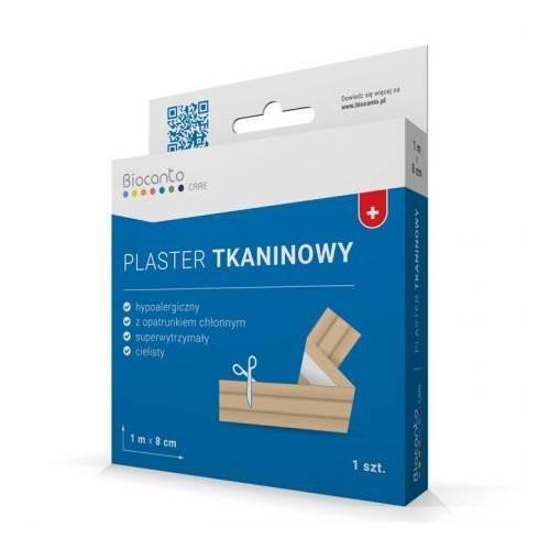 Zdjęcie produktu - Biocanto Plaster tkaninowy z opatrunkiem, 1 m x 8 cm