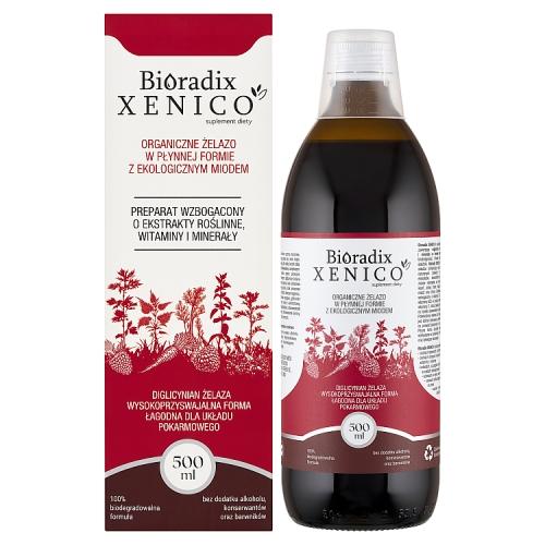 Zdjęcie produktu - Bioradix Xenico Żelazo w płynie z BIO miodem, 500 ml