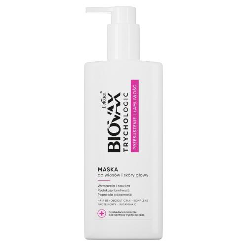 Zdjęcie produktu - BIOVAX Trychologic Przesuszenie i Łamliwość Maska do włos&oacute;w i sk&oacute;ry głowy, 200ml