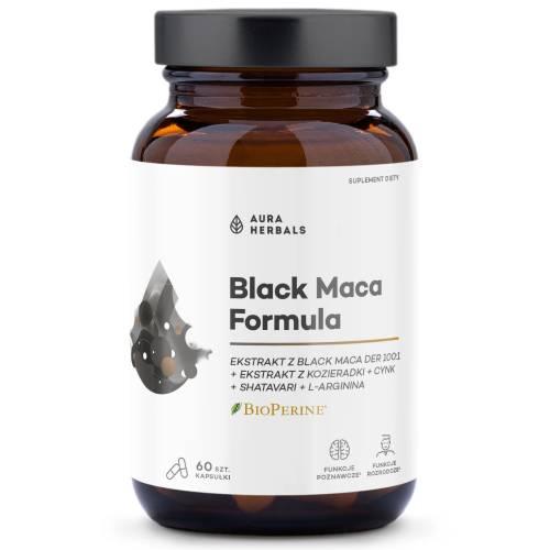 Zdjęcie produktu - Aura Herbals Black Maca Formula Ekstrakt z korzenia maca, 60 kaps.