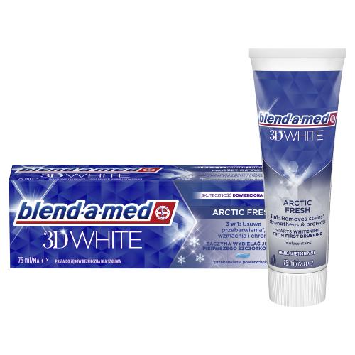 Zdjęcie produktu - BLEND-A-MED 3D White Arctic Fresh Pasta do zęb&oacute;w wybielająca, 75ml