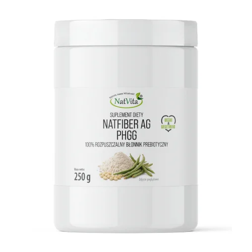 Zdjęcie produktu - NatVita NatFiber AG PHGG 100 % Rozpuszczalny błonnik prebiotyczny, 250 g