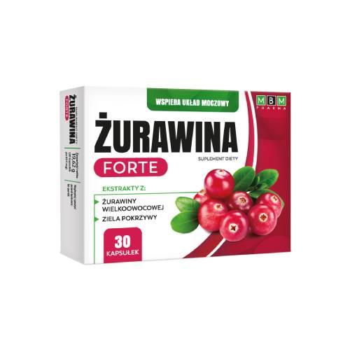 Miniaturka artykułu - MBM Pharma Żurawina Forte, 30 kaps.