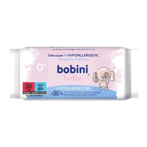 BOBINI BABY Chusteczki nawilżane hypoalergiczne, 60 sztuk