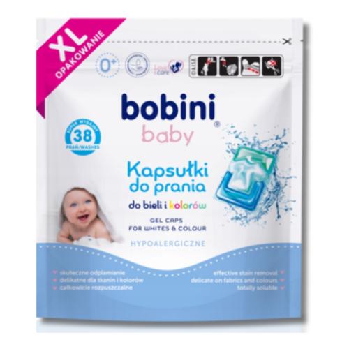 Zdjęcie produktu - BOBINI BABY Kapsułki do prania do bieli i kolor&oacute;w - hypoalergiczne, 38szt.