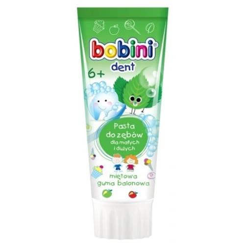 Zdjęcie produktu - BOBINI DENT Pasta do zęb&oacute;w miętowa guma balonowa 6+, 75ml