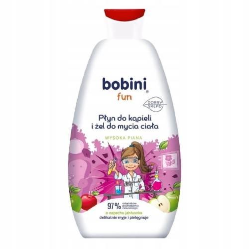 Zdjęcie produktu - BOBINI FUN Płyn do kąpieli i żel do mycia ciała o zapachu jabłuszka, 500ml