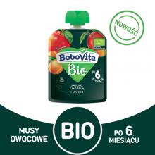 BoboVita Bio tubka Jabłko, morela i  mango, 80g