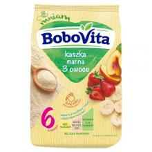 Zdjęcie produktu - BoboVita kaszka manna bezmleczna z 3 owocami, 180 g