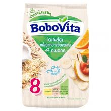 Zdjęcie produktu - BoboVita Kaszka mleczno-zbożowa 4 owoce po 8 miesiącu, 230 g