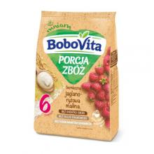 BoboVita Porcja zb&oacute;ż Bezmleczna jaglanka z ryżem malina po 6 miesiącu, 170 g