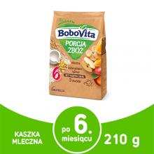 BoboVita Porcja Zb&oacute;ż Kaszka mleczna kukurydziano- ryżowa 3 owoce - 210 g (25763)