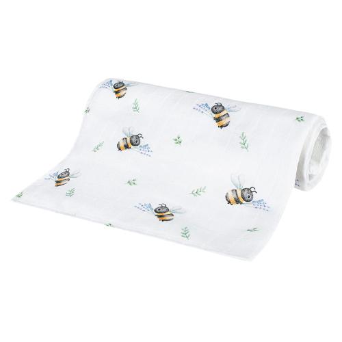 Zdjęcie produktu - BOCIOLAND Pieluszka bambusowa 40x40cm pszcz&oacute;łki