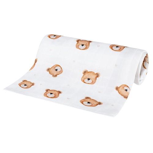 Zdjęcie produktu - BOCIOLAND Pieluszka bambusowa 40x40cm teddy bear