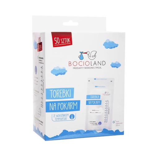 BOCIOLAND Torebki do przechowywania pokarmu ze wskaźnikiem temperatury, 50 sztuk