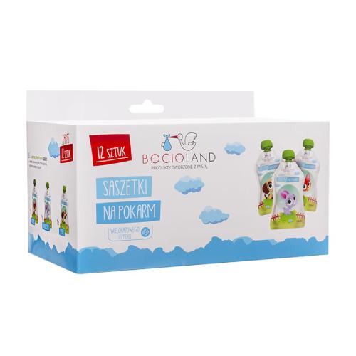 Zdjęcie produktu - BOCIOLAND Wielorazowe saszetki na pokarm, 12 sztuk