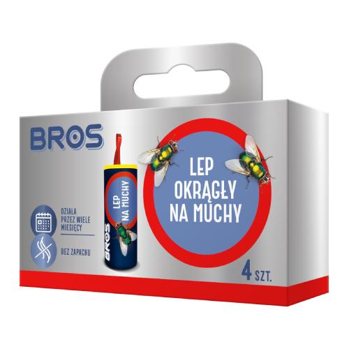 Zdjęcie produktu - BROS Lep na muchy okrągły, 4 szt.