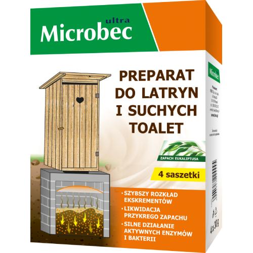 Zdjęcie produktu - BROS Microbec Ultra Preparat do latryn i suchych toalet, 4x30g