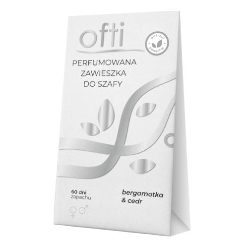 Zdjęcie produktu - BROS Ofti Zawieszka zapachowa do szaf i szuflad Bergamotka & Cedr, 1 szt.