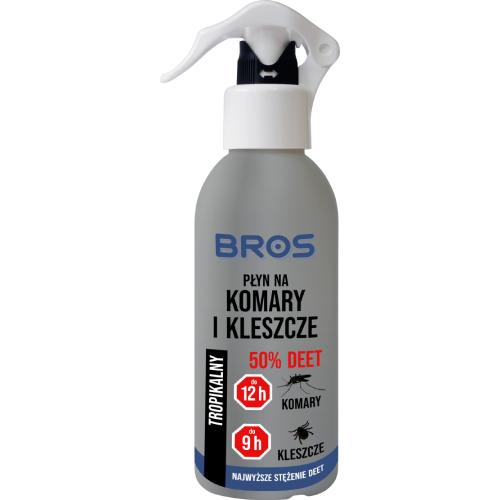 Zdjęcie produktu - BROS Płyn na komary i kleszcze 50% DEET, 130ml