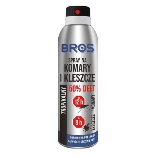 Zdjęcie produktu - BROS Spray na komary i kleszcze 50% DEET, 90 ml