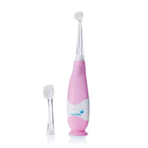 Zdjęcie produktu - BRUSH-BABY BabySonic Pro szczoteczka soniczna dla dzieci (0-3lat) r&oacute;żowa, 1 szt.