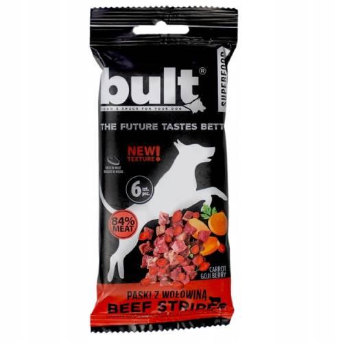 Zdjęcie produktu - Bult Tasty Strips Superfoods Przysmak dla psa Paski z wołowiną, 6 szt.