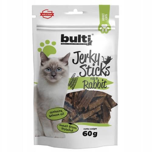 Zdjęcie produktu - Bulti Jerky Sticks Przysmak dla kota Kr&oacute;lik, 60 g