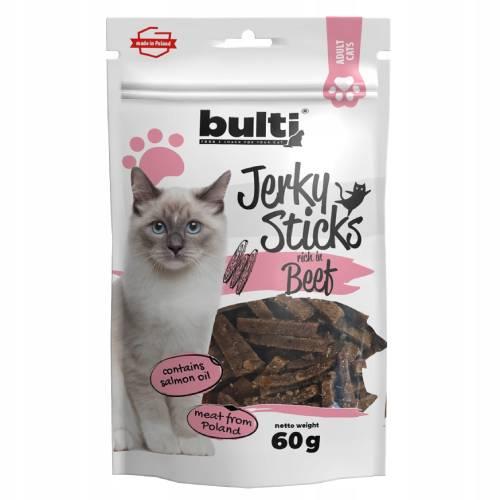 Zdjęcie produktu - Bulti Jerky Sticks Przysmak dla kota Wołowina, 60 g
