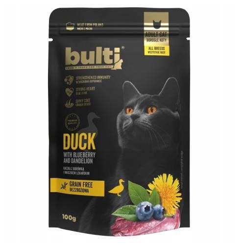Zdjęcie produktu - Bulti Superfood Mokra karma dla kota Kaczka z bor&oacute;wką i mniszkiem lekarskim, 100 g