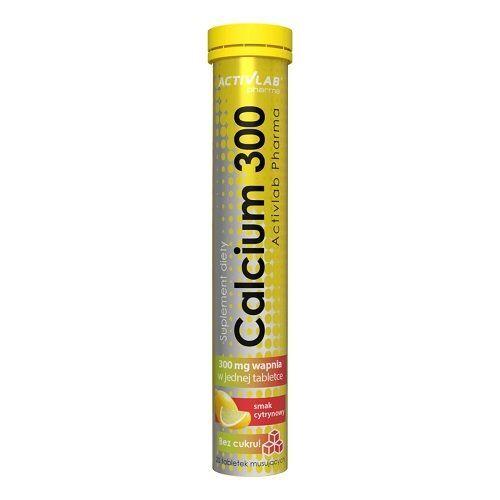 Zdjęcie produktu - ACTIVLAB Calcium 300 smak cytrynowy, 20 tabletek musujących