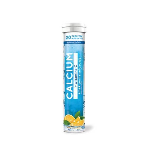 Zdjęcie produktu - Calcium + witamina C o smaku pomarańczowym, 20 tabl. mus. - suplement diety