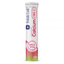 Zdjęcie produktu - Calcium z witaminą C smak poziomkowy, 20 tabl.