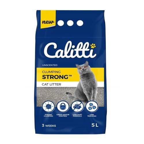 Zdjęcie produktu - Calitti Strong Bentonitowy, mocno zbrylający, bezzapachowy żwirek dla kota, 5l