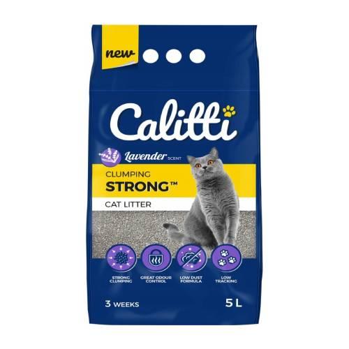 Zdjęcie produktu - Calitti Strong Bentonitowy, mocno zbrylający, lawendowy żwirek dla kota, 5l
