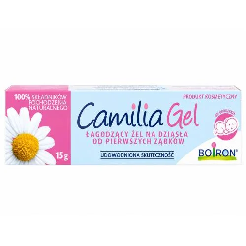 Zdjęcie produktu - Camilia Gel Łagodzący żel z ekstraktem z rumianku na dziąsła od pierwszych ząbk&oacute;w, 15 g