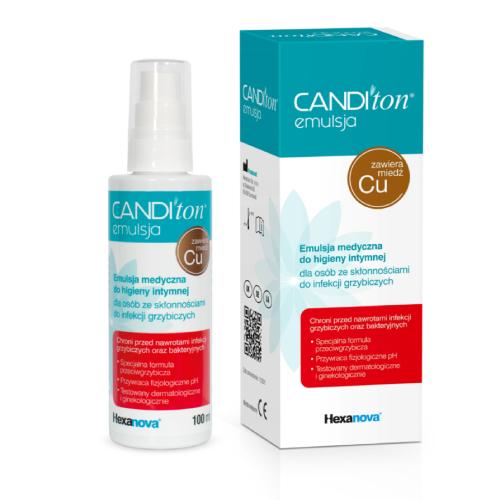 Zdjęcie produktu - CANDIton Emulsja medyczna do higieny intymnej dla os&oacute;b ze skłonnościami do infekcji grzybiczych, 100 ml