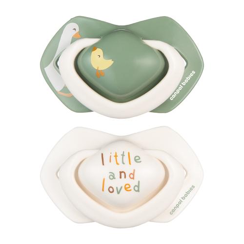 Zdjęcie produktu - CANPOL BABIES Smoczek silikonowy Light touch 0-6m symetryczny GOOSE 22/667, 2szt.