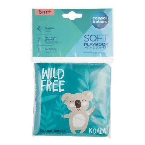 Canpol Babies Miękka książeczka kąpielowa z piszczkiem Wild Animals 2/083 