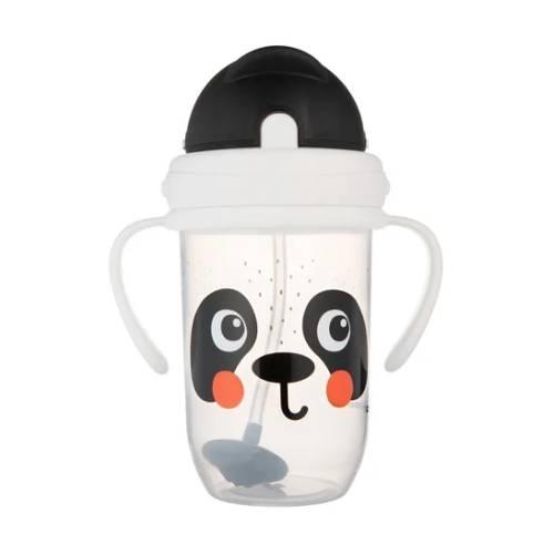 Zdjęcie produktu - Canpol Babies BabiesBoo Kubek niekapek z rurką i odważnikiem Panda 56/617, 270 ml 